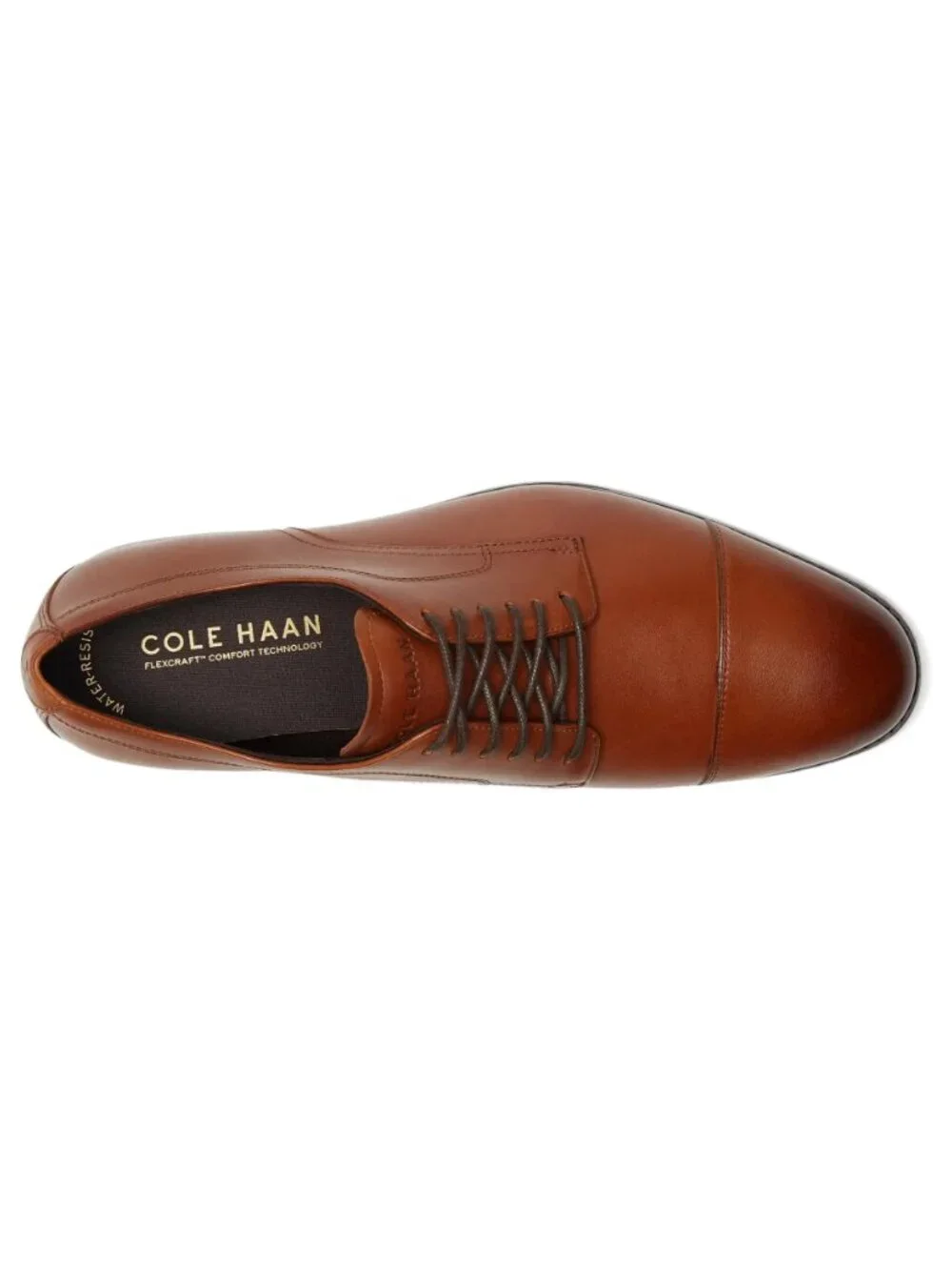 NEW Cole Haan Harmon Grand Cap Toe Oxford British Tan Waterproof